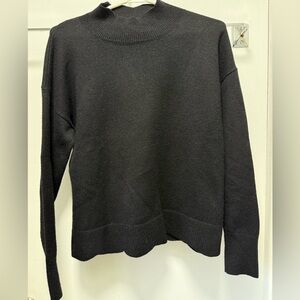 RW&Co Scallop Black Sweater